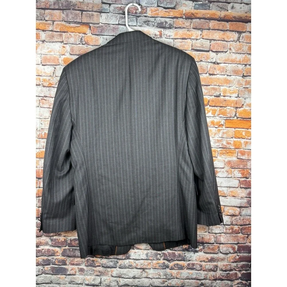 Michael Kors Marshall Fields Black Striped 3-Button Sports Suit Jacket 41 Reg